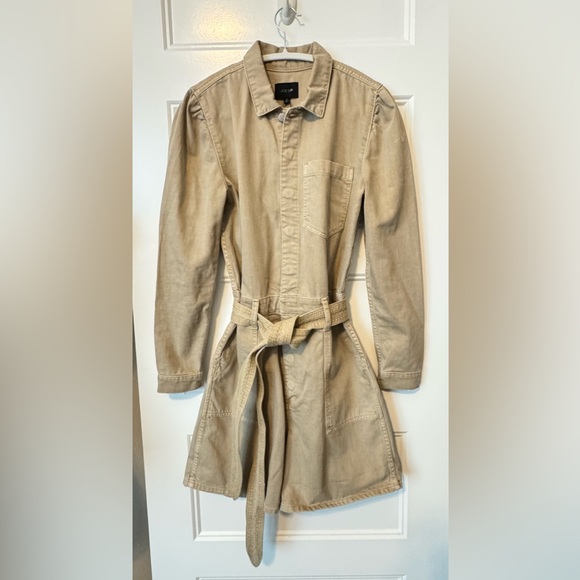 Joe’s Jeans The Alexa Shortall Romper Medium Tan Utility Belted Safari - Picture 2 of 8